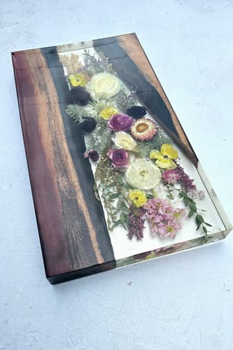 Live Edge Wood Serving Board | Flower Preservation