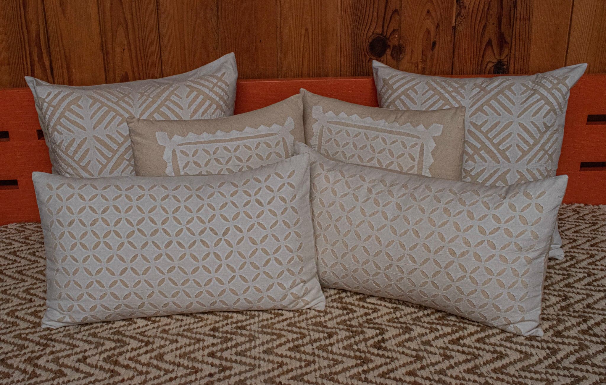 Cream large cushions sale