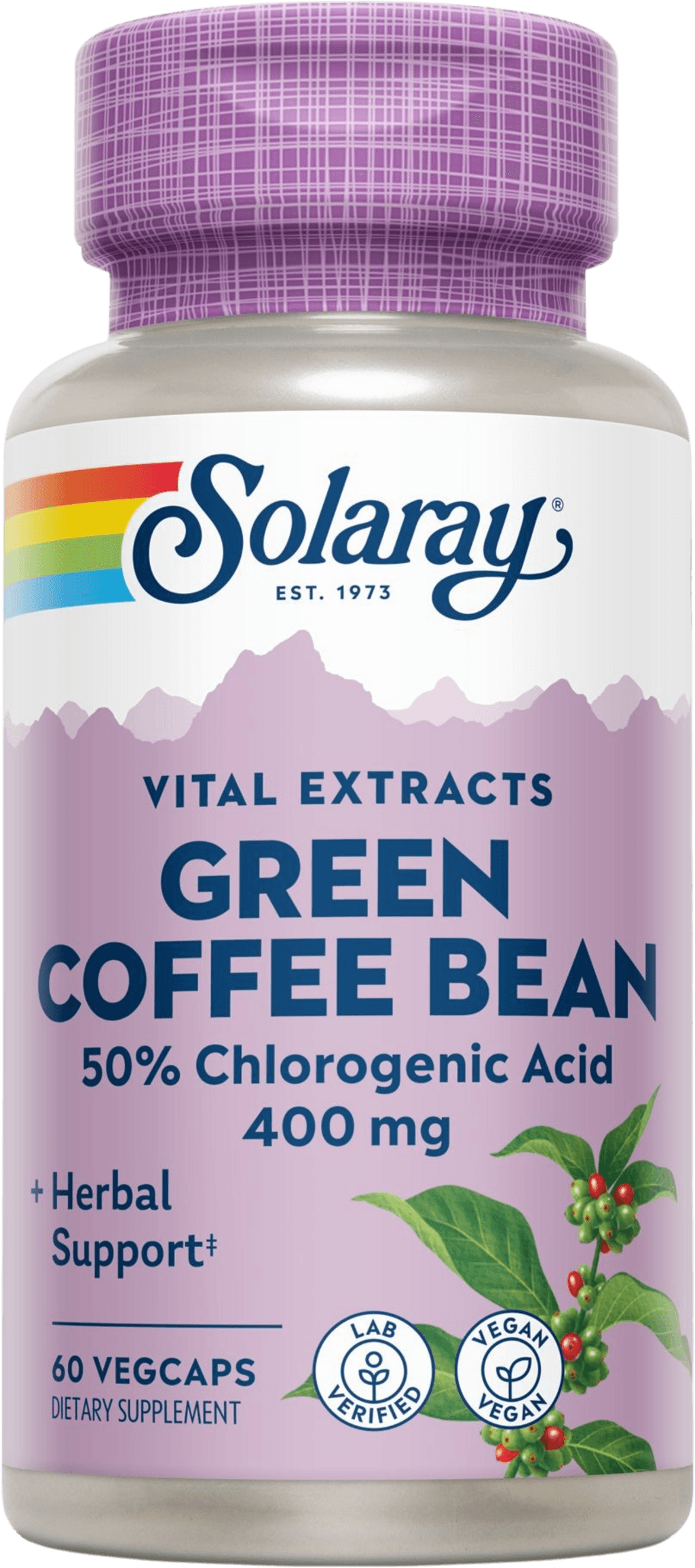 Green Coffee Bean Extract, 60 capsules - Solaray - VitalAbo Online ...