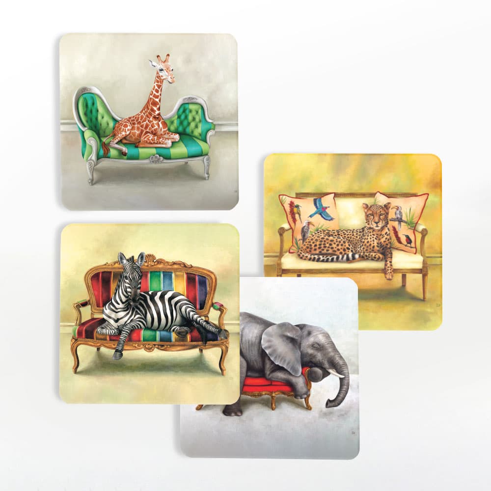 Wildlife at Leisure Coasters – Elephant, Cheetah, Zebra & Giraffe ...