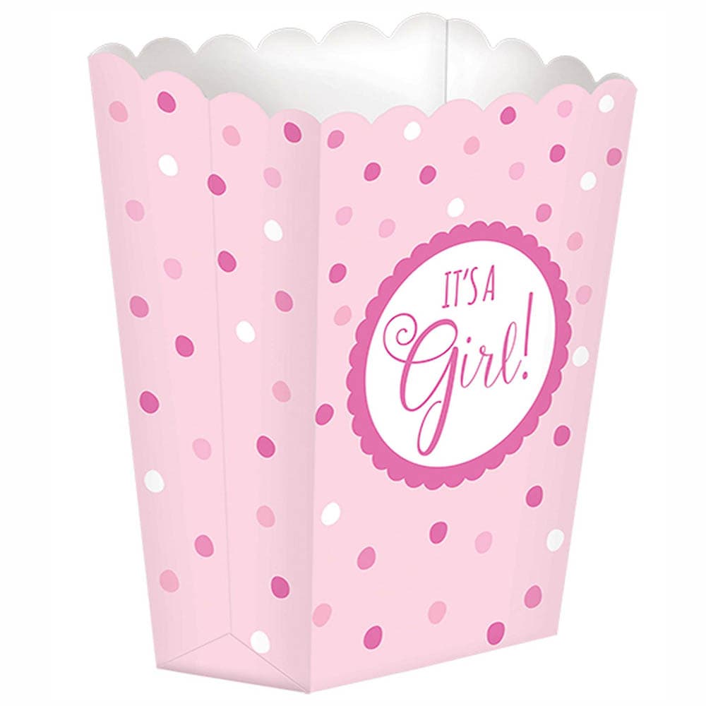 Order Amscan - Baby Shower Pink Paper Popcorn Boxes 20pcs Now! | Jomla.ae