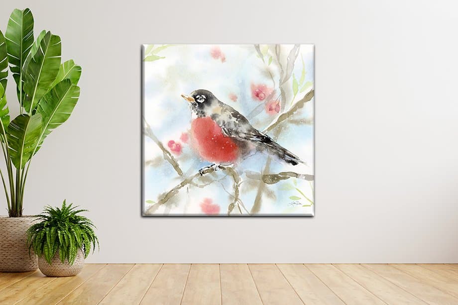 Spring Robin Animal Kingdom Art Print | Canvas Prints Australia