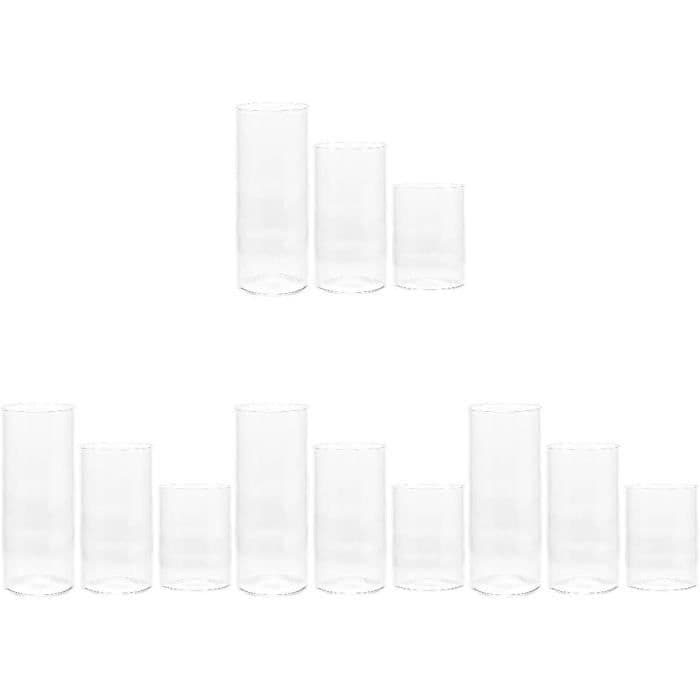 Lot De 12 Vases Cylindriques En Verre Vases Cylindriques En Verre ...