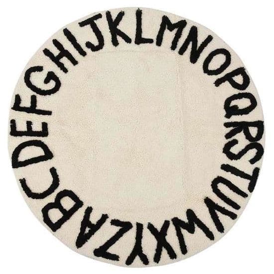 Beige - Tapis de jeu avec Alphabet Abc pour enfants, rond et Super doux ...