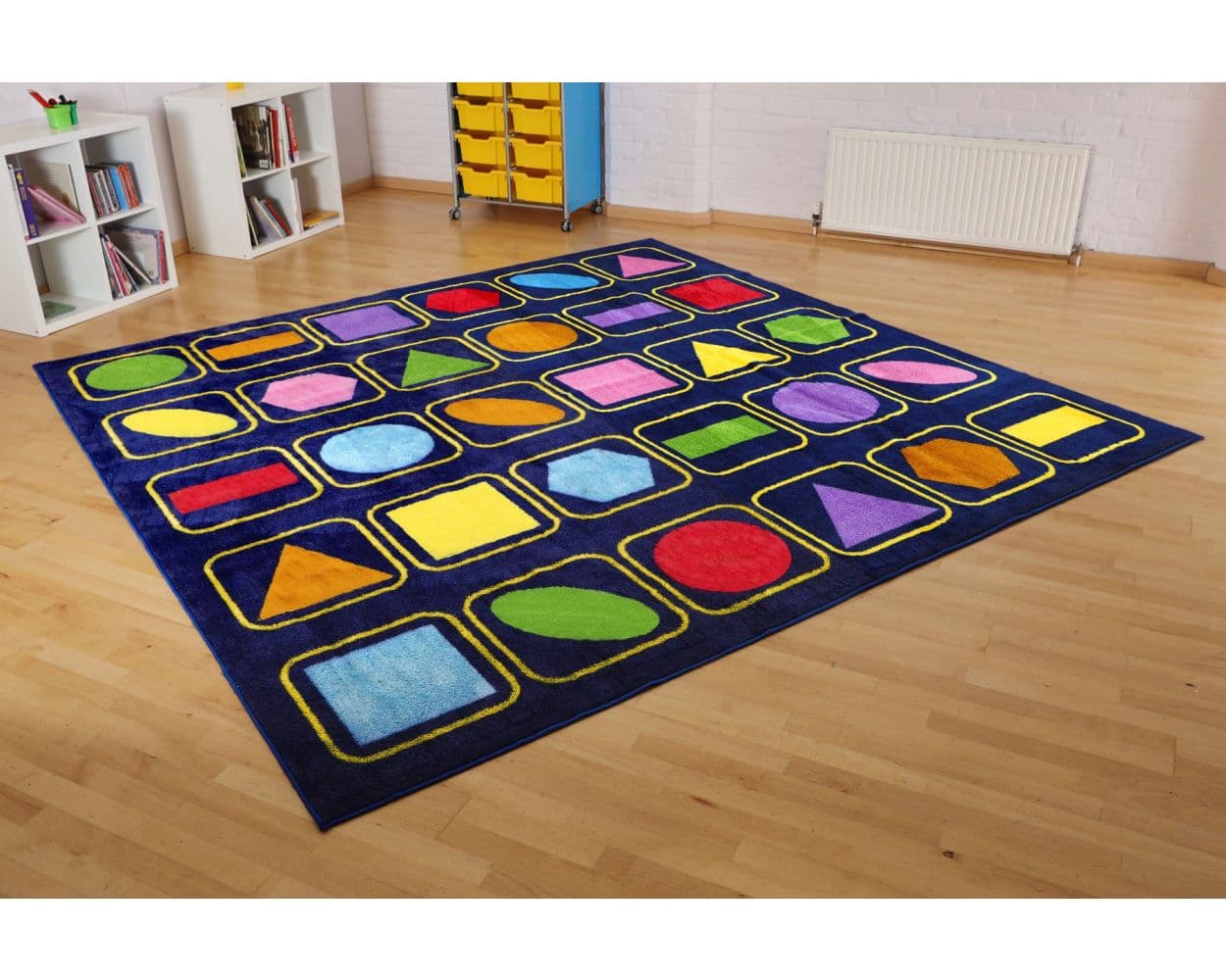 Kindercolour™Geometric Shapes Carpet 3 x 3 metre