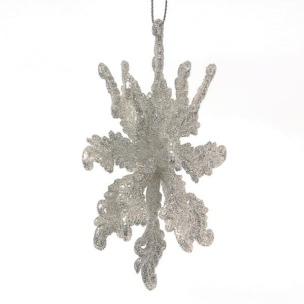 Sneeuwvlok met zilver glitter - Curved - Déjà Moments