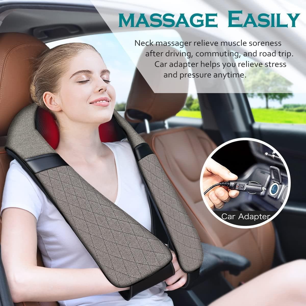 Shiatsu Neck Back Massager With Heat Electric Pillow On Sale