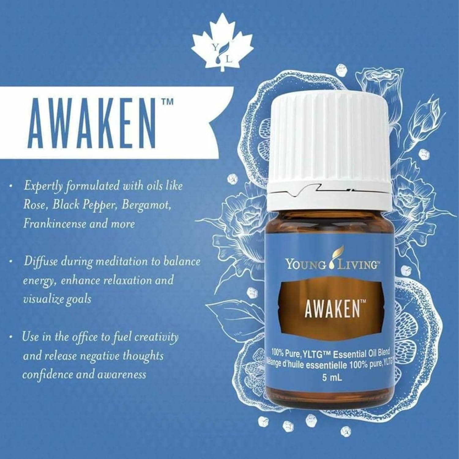 Young Living Awaken Essential Oil Blend 5 ml | Aromatherapy for ...