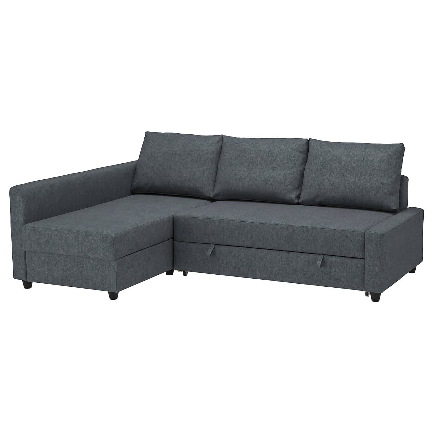 FRIHETEN sleeper sectional,3 seat w/storage, Hyllie dark gray - IKEA