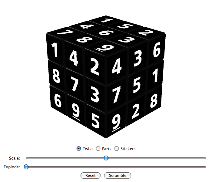Virtual Cubes Rubik's Cube | Sudoku Cubes | Sudokube