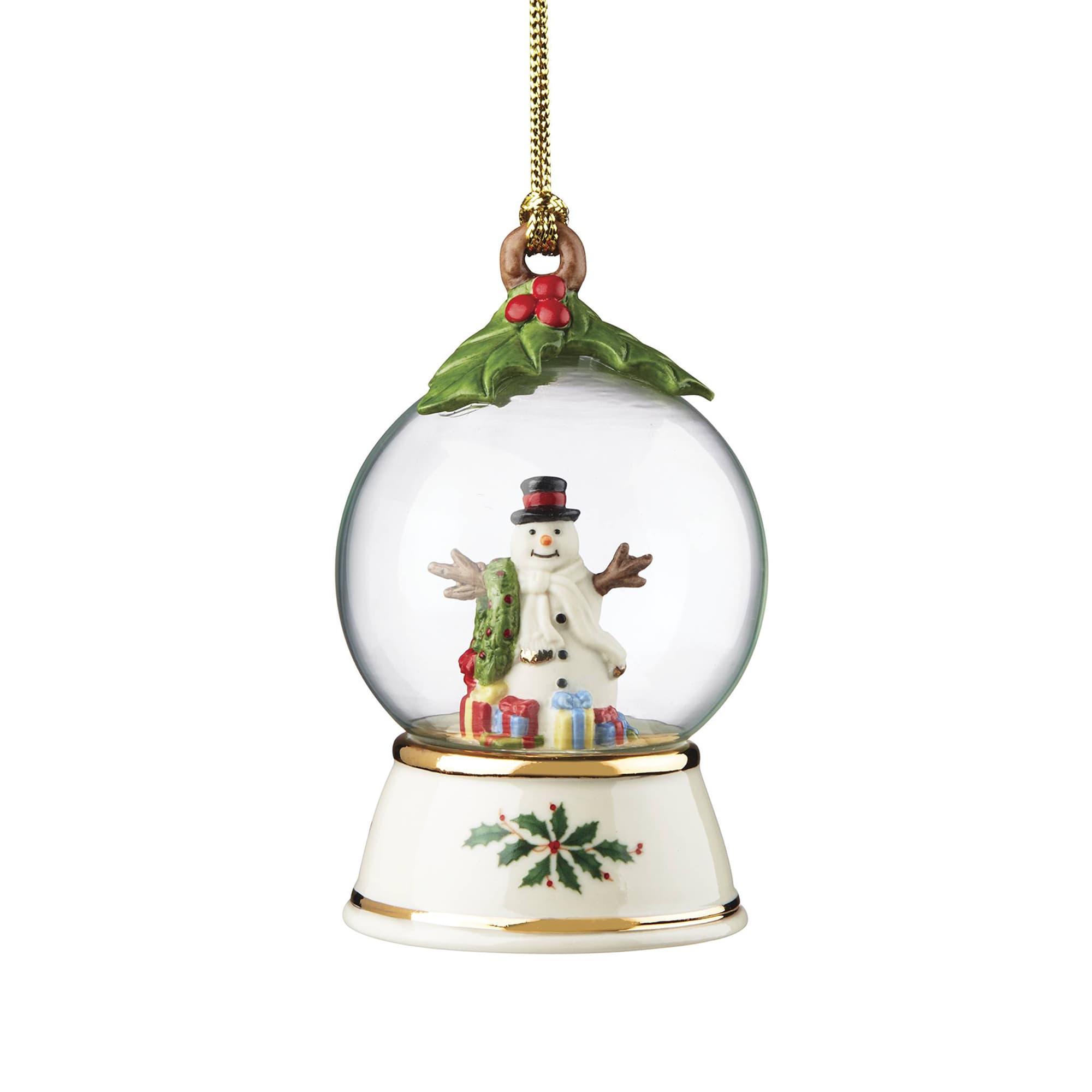 Lenox Snowman Globe Porcelain Ornament | Ross-Simons