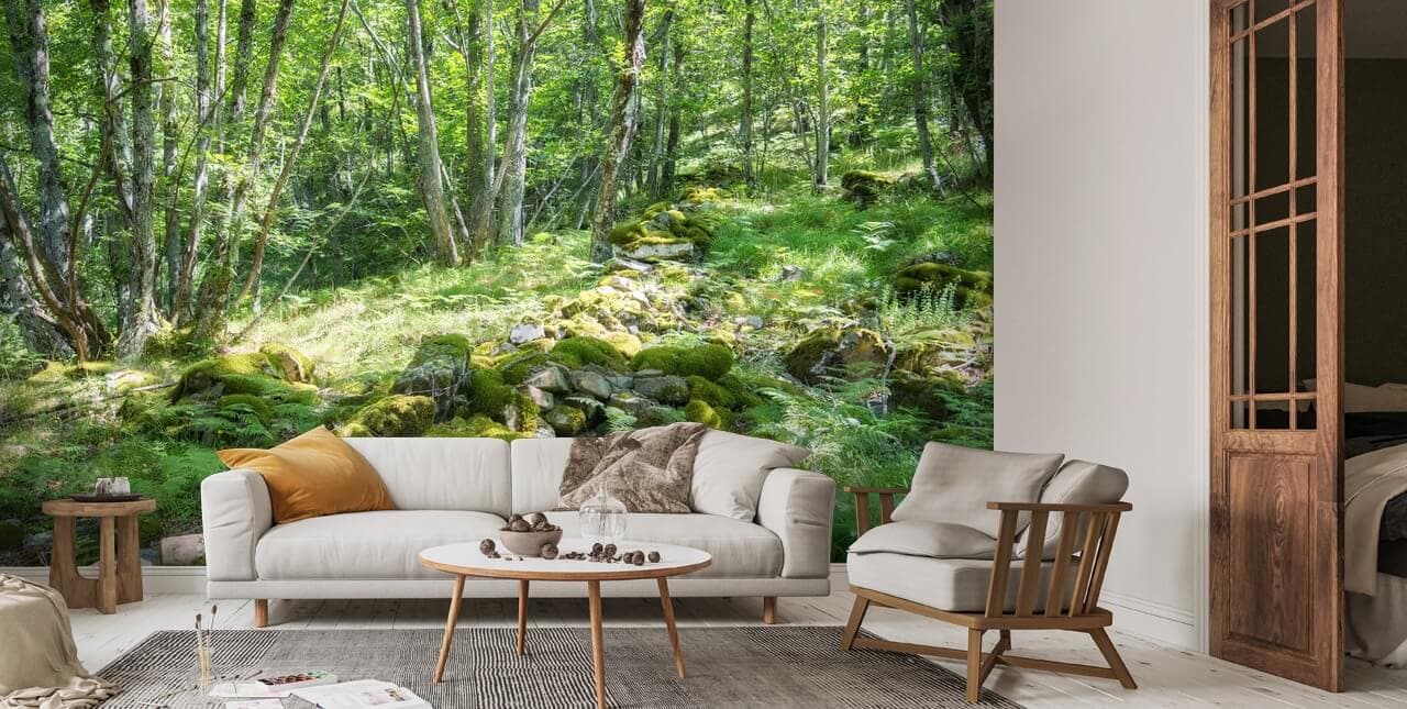 Green Spring Forest Wallpaper | Wallsauce UK