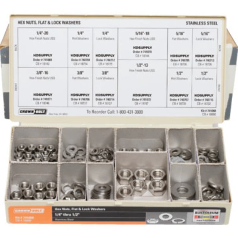 Stainless Steel Nut And Washer Assortment Kit - WanElectric | Acquire ...