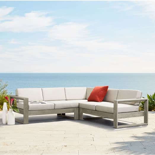 Portside Outdoor 4-Piece Sectional - Weathered Gray | west elm